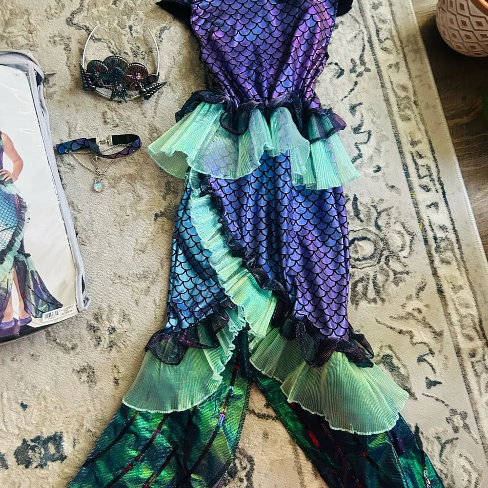 Spirit Mystical Mermaid Costume - Purple & Teal - Picture 6 of 10